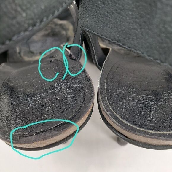 Vince Camuto Black Nubuck Leather Caged Open-Toe Sling-Back High Heel Sandals - Picture 15 of 15